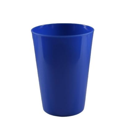 China Sustainable Manufacturing Customize LOGO Food Grade 10 oz Unbreakable Plastic Milk Cup Blue 300 ml / Juice / Water Plastic Cup for sale