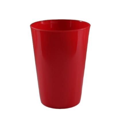 China China Factory Sustainable Custom Printing 10 Ounce Reusable Plastic Juice Cup Unbreakable 300ml PP Milk Water Plastic Red Cup for sale