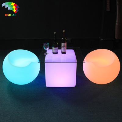 China Modern China Led Luminous Outdoor Furniture Led Chairs And Tables for sale