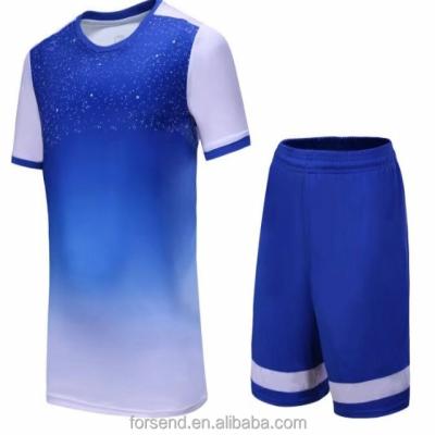 China Sets Latest OEM Soccer Jersey Design Blue And White Sublimation Football Shirt Soccer Jersey for sale