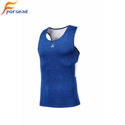 China Wholesale Anti-UV Mens Gym Fitness Sublimated Running Singlet for sale