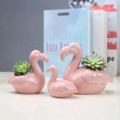 China Cartoon Anti-corrosion Gardening Succulent Personalized Indoor Desktop Ceramic Flower Pot for sale