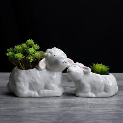 China Anti-corrosion Hot Selling Succulent Flowerpot Ceramic Flower Pot Desktop Ornaments for sale