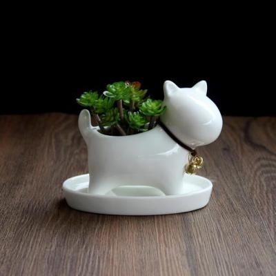 China Small computer anti-corrosion succulent indoor desktop flower pot ceramic potted plant flower pot for sale