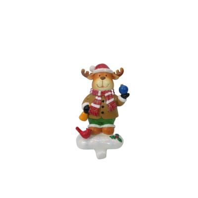 China Europe Mini Christmas Ornaments Cute Home Decoration Stance Reindeer Statue Resin for sale