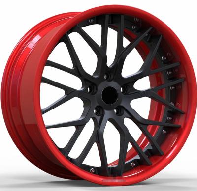 China 18 19 20 21 Inch Staggered Red Alloy Offroad Car Aluminum 22 Forged Wheels Rims 5x1143 For SUV Cars for sale