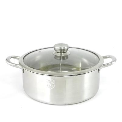 China China Manufacturer 304 Stainless Steel Single Bottom Soup Pot Single Hot Pot Straight Type for sale