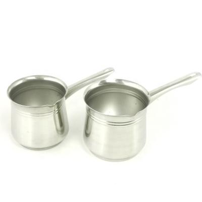 China Sustainable Promotional Stainless Steel Milk Pot Turkish Coffee Heater Set For Outdoor Camping for sale