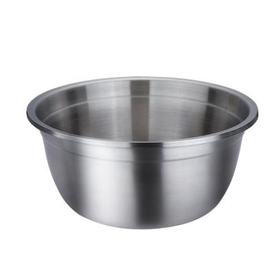 China Eco-Friendly Stackable Vegetable Basin Round Fruit Salad Bowl Stainless Steel Sauce Mixing Bowl Sustainable Noodle for sale