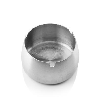 China 410 Factory Wholesale Custom Metal Ashtray Stainless Steel Ashtray Silver Outdoor Ashtray for sale