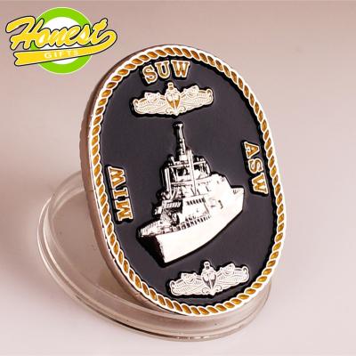 China Professional USA Gold Challenge Coin Holder, Special Design Coin Blank Challenge Coin Custom Engraving Double Edge for sale