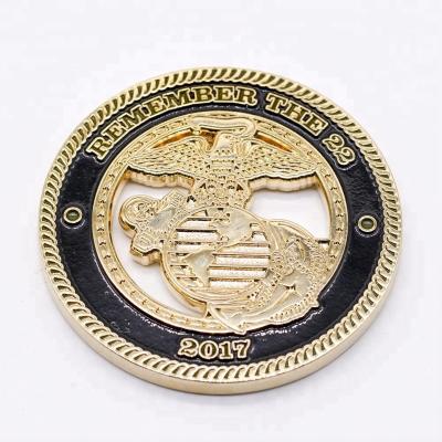 China China Gold Challenge Coins Military Challenge Coins Custom Made Military Commemorative Brass Coin for sale