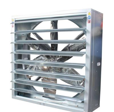 China Heavy Duty Farms 1,380MM Livestock&Poultry House Shutter Type Swing Down 430 Stainless Steel Blade Ventilation Exhaust Fan for sale