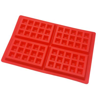 China Sustainable Wholesale Eco - Friendly Silicone Bakeware Square Waffle Mold For Baking Tools for sale