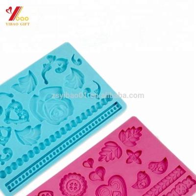 China Viable Custom Food Grade Cake Decorating Silicone Fondant Mold Factory Supplier for sale