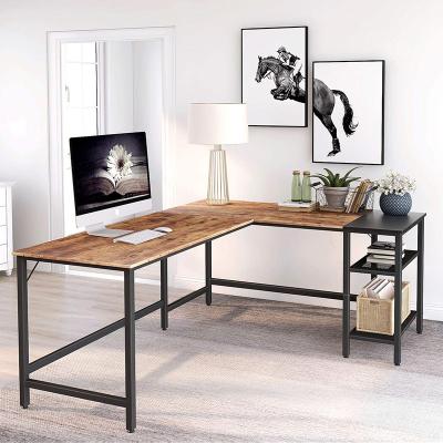 China Modern New Sesk Gaming Table Home Office Metal Tables Simple Minimalist L Shaped Wooden Computer Workstation Desks With Server Rack for sale