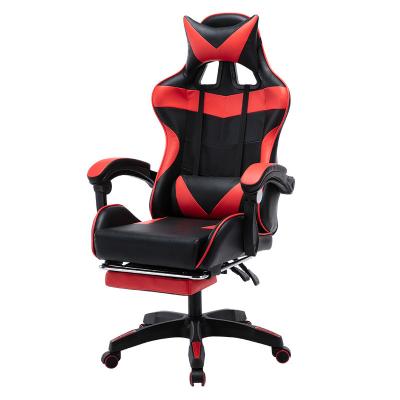 China (Size) China Custom Adjustable Ergonomic RGB Adult Ergonomic Wood View LED PU Black Red Leather Desk Packing Computer PC Gamer Gaming Chair For Sale for sale