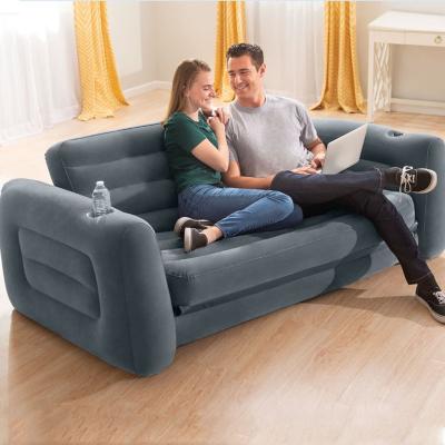 China Modern design foldable cheap air lounge furniture inflatable recliner sleeper sofas folding sofa with bed for sale