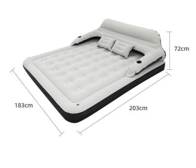 China Portable Outdoor Lazy Back Cushion Household Double Bed Inflatable Bed Single Thick Foldable Inflatable Bed Inflatable Mattress for sale