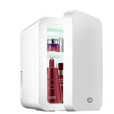 China 2020 New Design COMPRESSOR Household Mini Portable Personal Fresh Makeup 10L Skin Care Beauty Fridge Cosmetic Fridge For Beauty Tools for sale