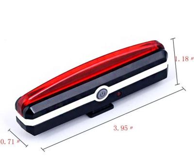 China Multifunctional Outdoor Activities Red Blue Safety Warning Waterproof USB Rechargeable LED Bike Rear Light for sale