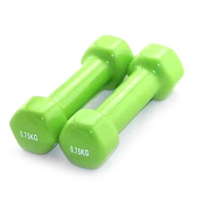 China Fitness Rubber Covered Full Body Exercise Dumbbell Custom Color Cast Iron+Rubber Coating DB-1003 Hex Vinyl Coated Dumbbell for sale