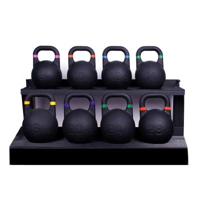 China Home Use Fitness Iron KB-2002 Black Powder Cast Iron Competition Kettlebell for sale