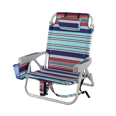 China Easy-carry Outdoor Folded Beach Chair Custom Design Printing Aluminum Beach Chairs Wholesale for sale