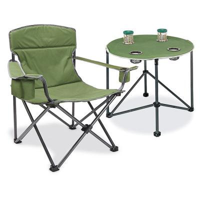 China mini stainless steel camping chair and table Easy-carrying set for camping for sale