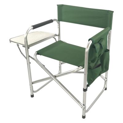 China Easy-carry Light Weight Aluminum Tall Cheap Makeup Folding Director Chair With Side Table for sale