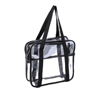 China Eco-friendly Wholesale Clear PVC Tote Bag For Shopping And Promotion with custom logo for sale