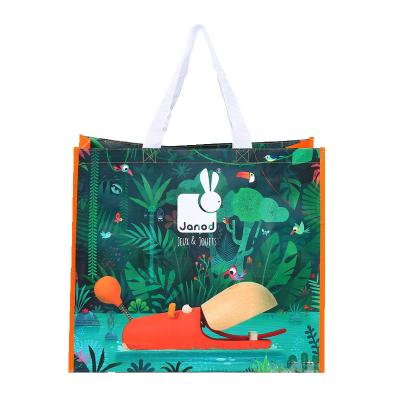 China Eco-friendly Wholesale Reusable Packaging Laminated Non Woven Shopping Tote Pp Bag With Custom Logo for sale