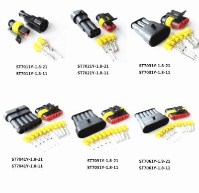 China Tyco Automotive / Amp 6 Pin Socket Female Waterproof Sealed Housing Auto Connector for sale