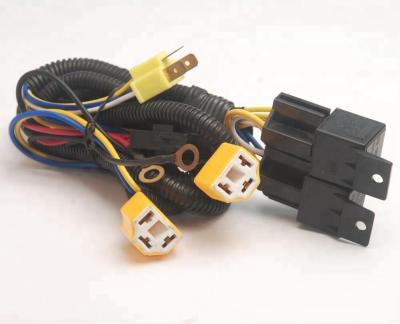 China Custom Automobile Dual Beam Headlight Relay High Low Wiring H4/9003 With Ceramic High Heat Sockets for sale