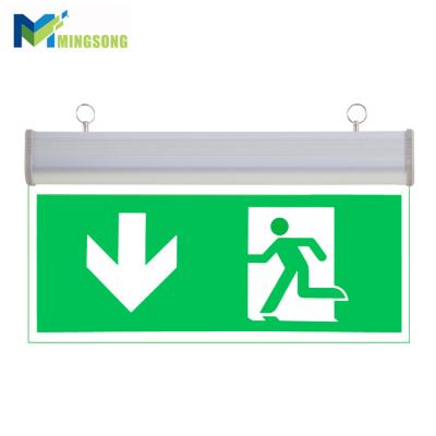 China Emergency Exit Light SAA Led Exit Signage Factory Price Aluminum Acrylic Single Double Sided Rechargeable LED Light Emergency Ni-Cd Batter for sale