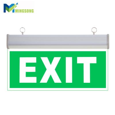 China Emergency Exit Light Led Exit Signage Factory Price Aluminum Acrylic Single Double Sided Fire Emergency Exit Sign Light Rechargeable Ni-Cd Batter for sale