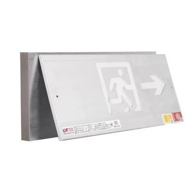 China High End Brushed Aluminum Emergency iluminum Factory Price LED Fire EMERGENCY EXIT Sign Light for sale