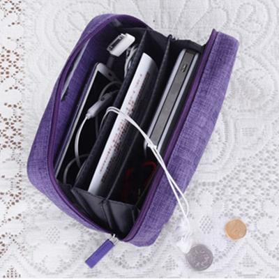 China Reusable Multifunctional Makeup Storage Case Bag Digital USB Charger Earphone Cable Charger Travel Cosmetic Organizer Accessories Bag for sale