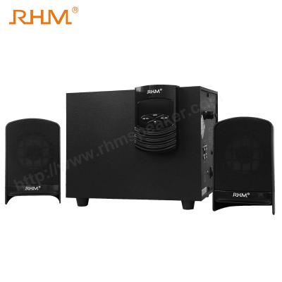 China RHM 2.1CH Wireless Audio Sound Loudspeaker Desktop Loud Loudspeaker with BT/USB/FM for sale