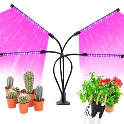 China Seed Seed Planting Indoor Plant Lighting LED Four Head Plant Grow Lamp With USB Remote Control 5V 60W Full Spectrum Clip 60 LED Grow Light for sale