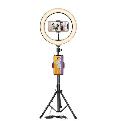 China Wholesale 10 Inch PORTABLE Ring Light Live Show Broadcast Selfie Ring Light with Tripod Stand for sale