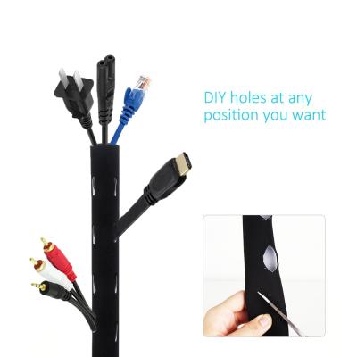 China Neoprene Cable Management Sleeve Wrap Self Closing Organizer Premium Cable Management Cable Management for sale