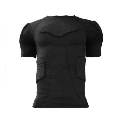 China Outdoor Activities Custom Your Safe Guard Logo Padded Compression Shirt for sale