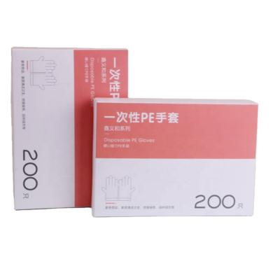 China Food grade boxed boxed disposable mitt for applying multi scene throwaways mitt for kitchen PE material for sale