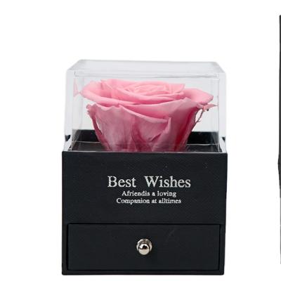 China Real Natural Gift Box Eternal Roses with Gift Drawer, Rose Flower, Rainbow Colors for sale