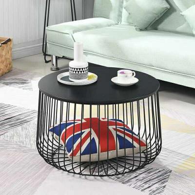 China living room furniture design tea end coffee table furniture metal wire table nordic simple extendable round table for sale