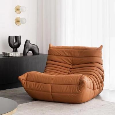 China Nordic Style Leisure Retro Massage Comfortable Lazy Simple Sofa Chair With Synthetic Leather Material for sale