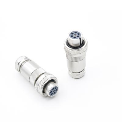 China Electromechanical Metal Round Plastic Metal 7 Core Proportional Connector 7 Hole Hydraulics 7 Valve Socket Proportional Waterproof Connector for sale