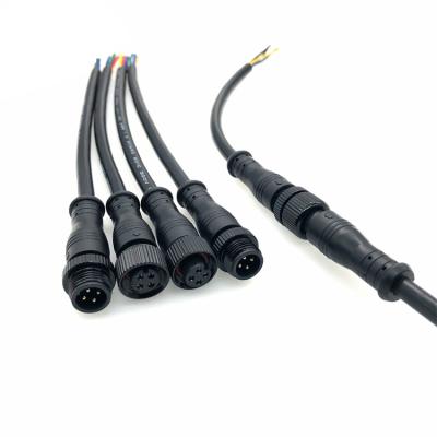 China Automotive Waterproof Outdoor Lead Wire And M12 Sensors Metal Plug 4p Male Connector Female Connector Cable Connector for sale