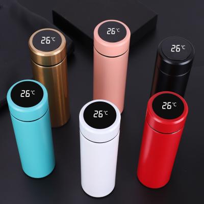 Cina Temperature Show Smart Vacuum Bottle 500 ML304 Stainless Steel Travel Coffee Mugs Drinking Water Bottle Insulated Flask in vendita